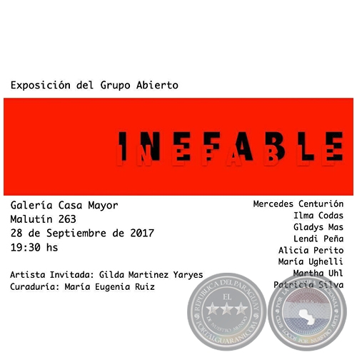 Inefable - Exposición del Grupo Abierto - Jueves, 28 de Septiembre de 2017